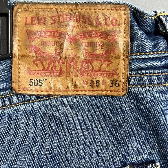 Levi's mens 505 jeans size 36x36 - Picture 2 of 5